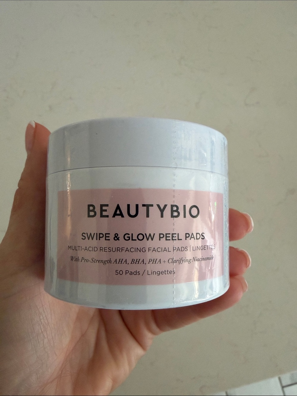 BEAUTYBIO Swipe & Glow Peel Pads — Pink Resurfacing Peel Pads